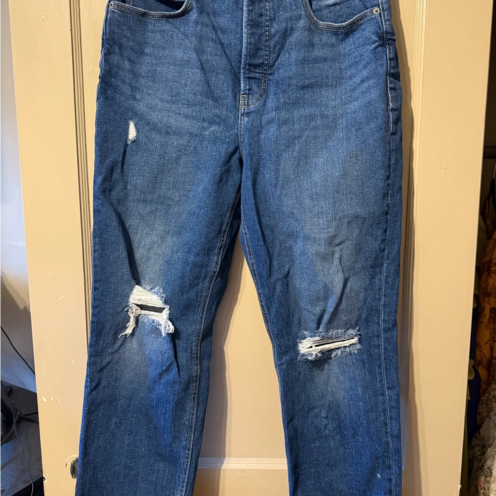 Old Navy Blue Straight Leg Jeans for Women